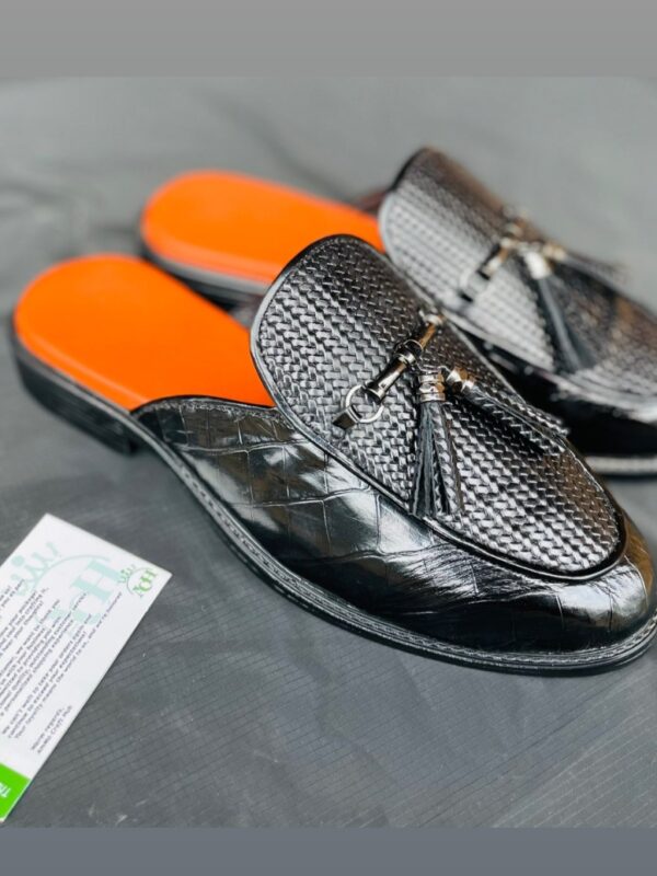 Obsidian Half-Shoe Mules